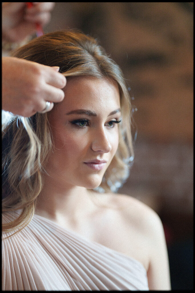 Model Lauryn Price in Hair by Lynnette Chasmer, Layer Marney Tower. Fine Art Wedding Photography by Tracey Davies Photography UK and Destination Weddings 